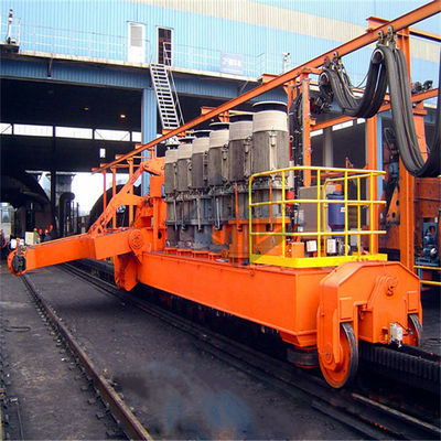 Coche de ferrocarril rotatorio que descarga el sistema para manejar el carbón en central eléctrica de energía del carbón