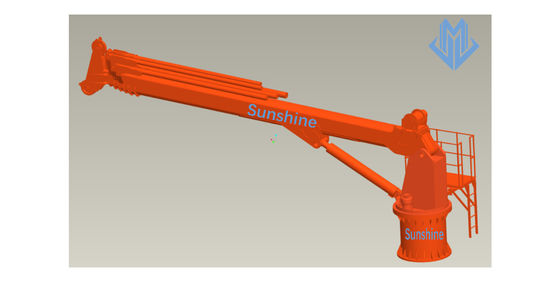 buque telescópico de Marine Crane For Onboard Multi Purpose del auge de los 3t30m