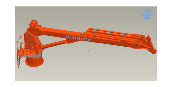 buque telescópico de Marine Crane For Onboard Multi Purpose del auge de los 3t30m