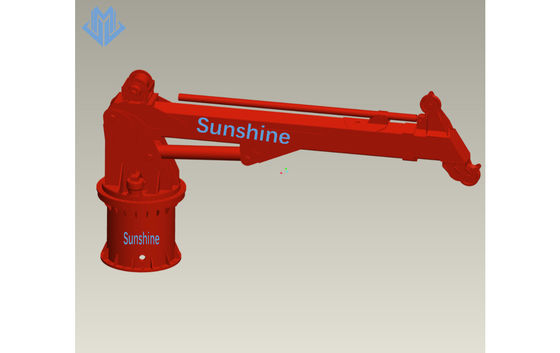 buque hidráulico de Marine Cranes For Mounting On del auge telescópico eléctrico de los 7t10m