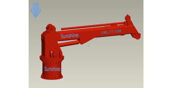 buque hidráulico de Marine Cranes For Mounting On del auge telescópico eléctrico de los 7t10m