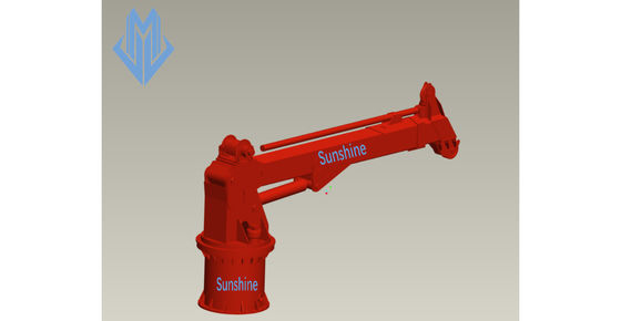 buque hidráulico de Marine Cranes For Mounting On del auge telescópico eléctrico de los 7t10m