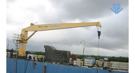 buque multi del propósito de Marine Crane For Cargo Handling On del auge tieso del 10t15m