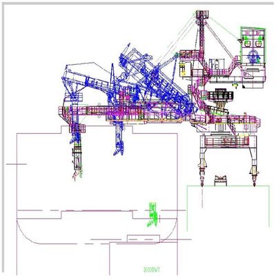 Tipo 2000 de la correa de la capacidad de Tph cargador de la nave para cargar mercancías empaquetadas