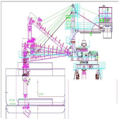 Tipo capacidad de la correa de la continuidad de los cargadores de la nave Tph 1200