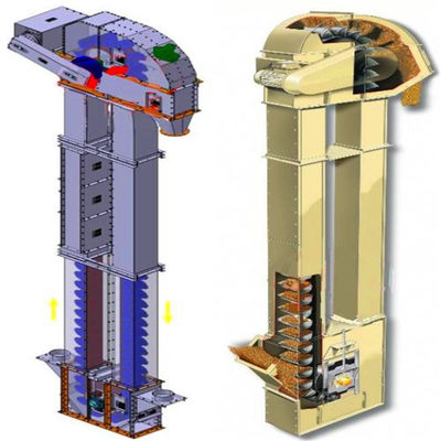 Elevador de cubo modificado para requisitos particulares del elevador de cubo para el elevador de cubo de la manipulación de materiales a granel con la cadena central