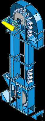 Elevador de cubo vertical doble resistente para los materiales a granel que transportan
