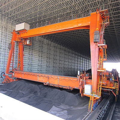 Recuperador material del apilador de la rueda del cubo del corral con la estructura del marco