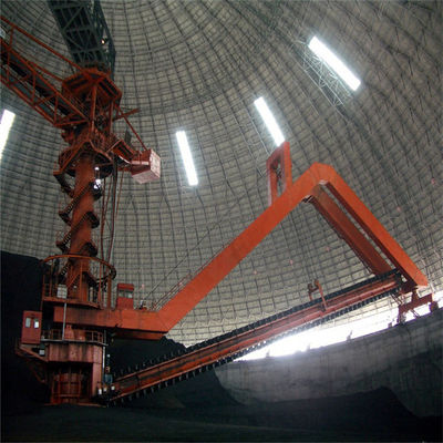 Corral circular que apila y que reclama el sistema para la central térmica de carbón