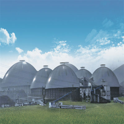 Corral circular favorable al medio ambiente que apila y que reclama el equipo