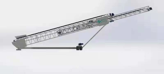 Transportador radial del apilador de la correa telescópica móvil o movimiento de materiales a granel 800 t/h