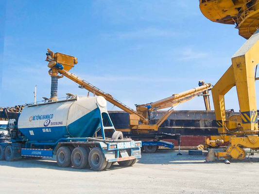 Descargador de la nave del tornillo del acero de carbono de 300 t/h para el buque que descarga el cemento