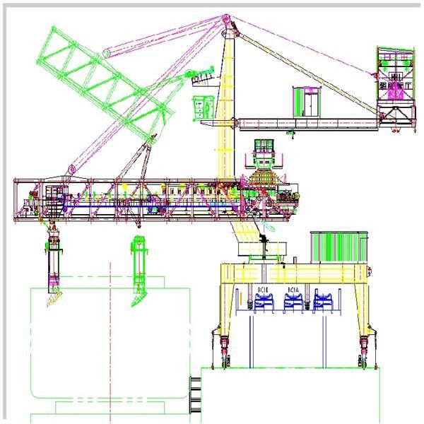 Tipo cargador de la correa de Tph de la capacidad 600 de la nave para los materiales a granel que cargan para enviar